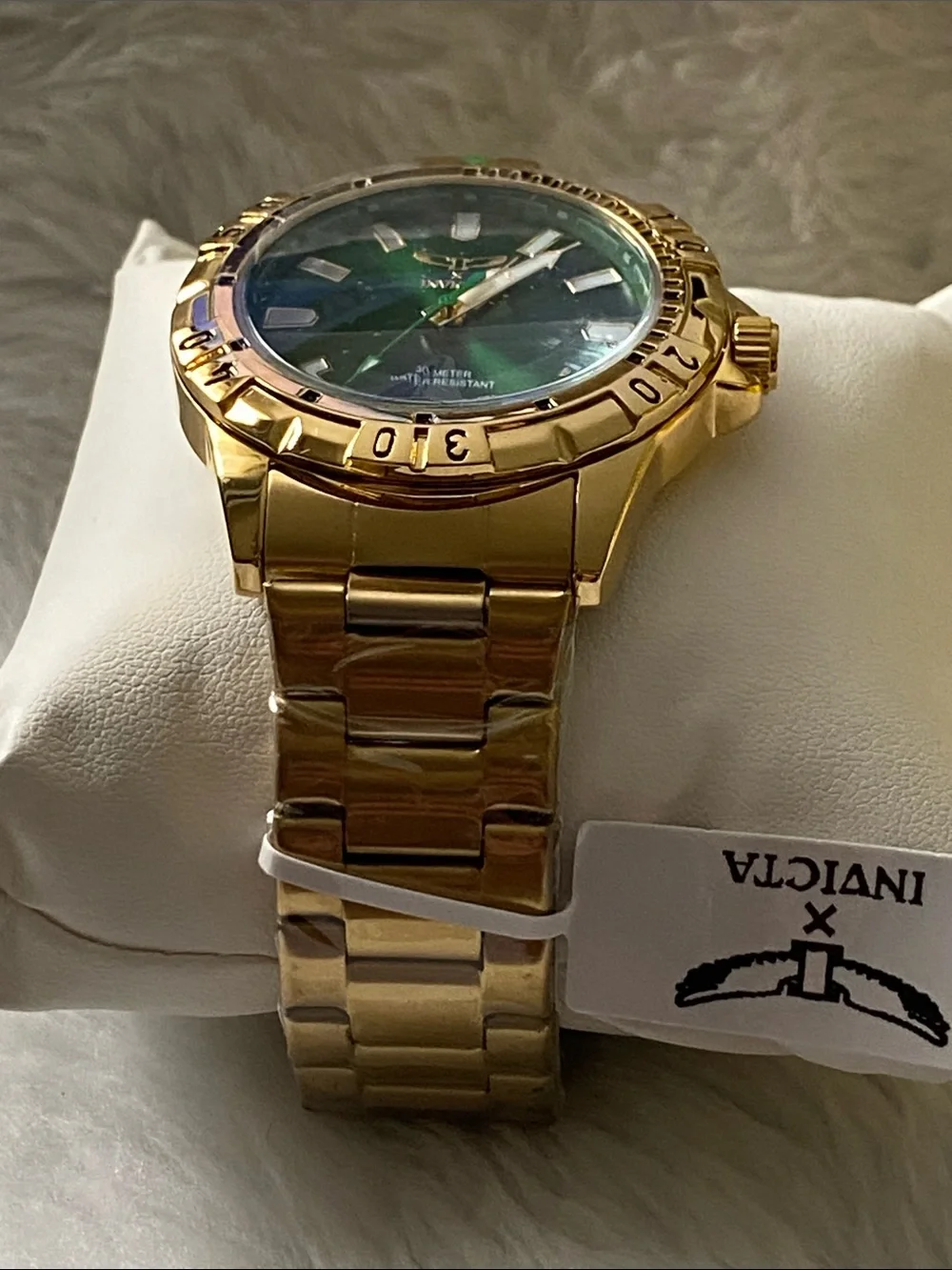 NEW Invicta Specialty Gold Watch with Green Dial. Men’s Watch, 42 mm